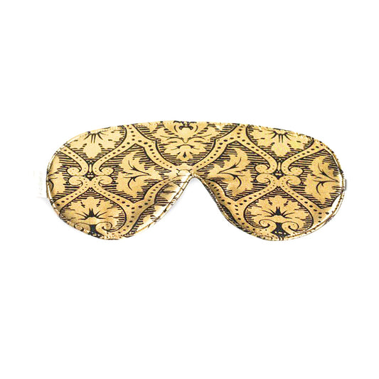 Black Gold Damask Sleep Mask